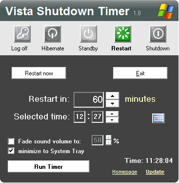 Vista Shutdown Timer